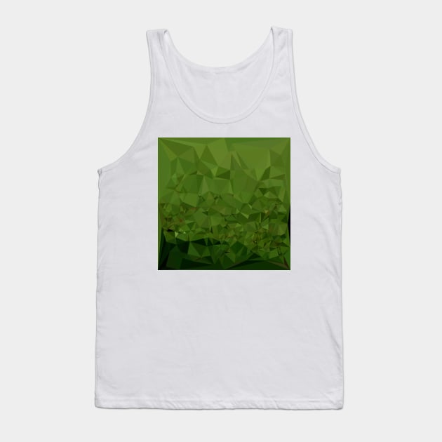 Chlorophyll Green Abstract Low Polygon Background Tank Top by retrovectors